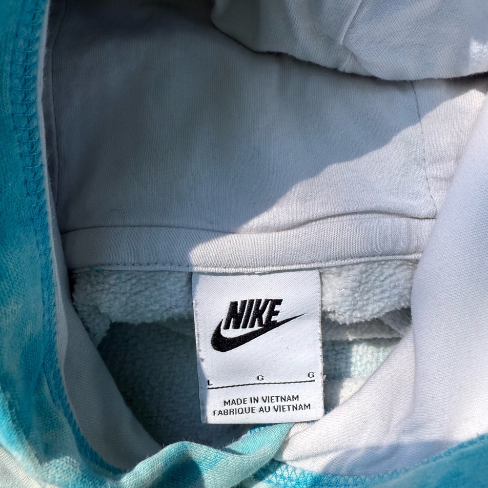 Nike Teal and White Hoodie